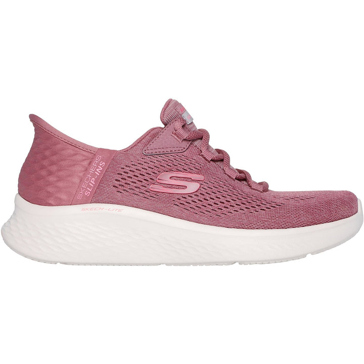 Women's Wide Fit Skechers 150012 Slip-ins Skech Lite Pro Natural Trainers
