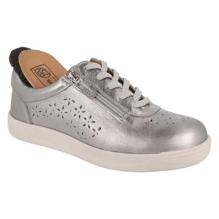 Women's Wide Fit DB Kaunas Shoes in Navy Leather - Image 9