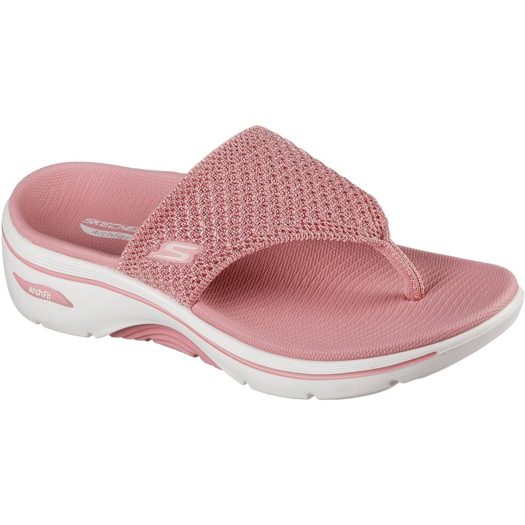 Women's Wide Fit Skechers 140861 Carrie Go Walk Arch Fit 2.0 Sandals in Black - Image 8
