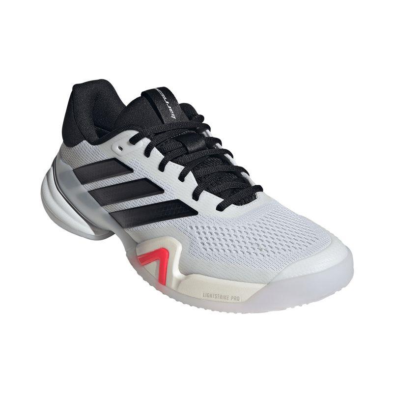 Men's Wide Fit Adidas Barricade 14 WIDE JQ7107 Tennis Trainers in Cloud White - Image 3