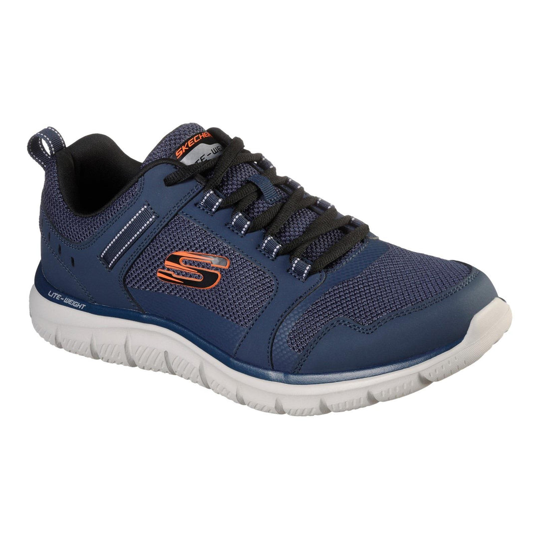 Men's Wide Fit Skechers 232001 Track Knockhill Trainers in Black - Image 7
