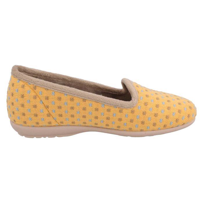 Women's Wide Fit DB Lacey Slip-on Slippers in Blue Multi Textile - Image 8