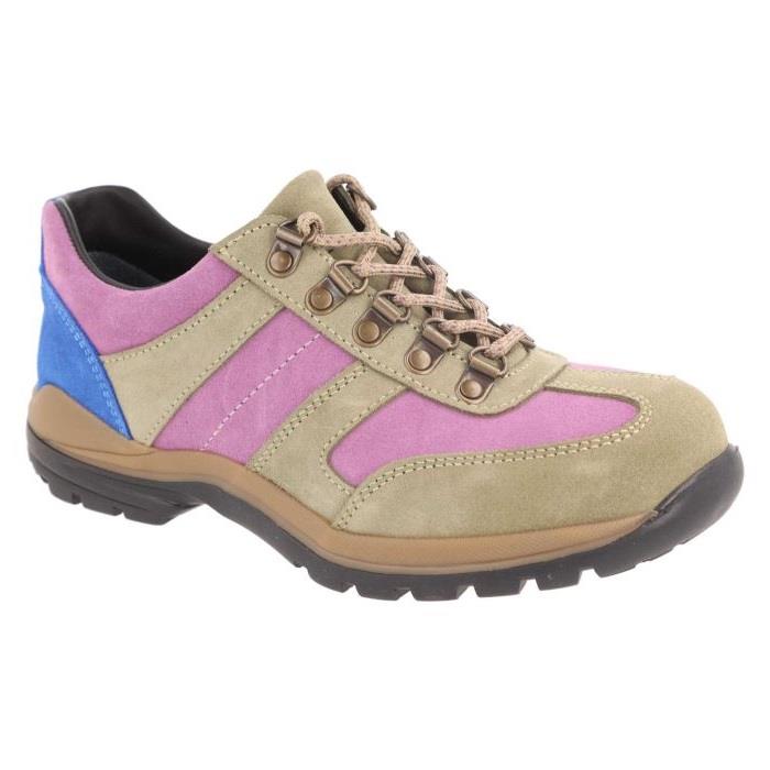 Women's Wide Fit DB Anais Walking Trainers in Black / Multi Suede - Image 10