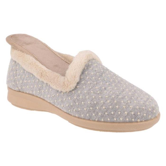 Women's Wide Fit DB Clover Slippers in Rose Star Stitched / Textile - Image 1