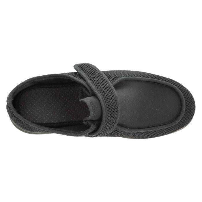 Men's Wide Fit DB Jamie Shoes in Black Stretch Textile - Image 1