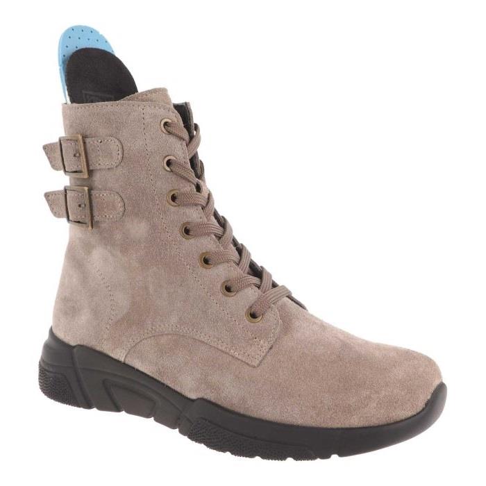 Women's Wide Fit DB Maisie Ankle Boots in Taupe Suede - Image 11