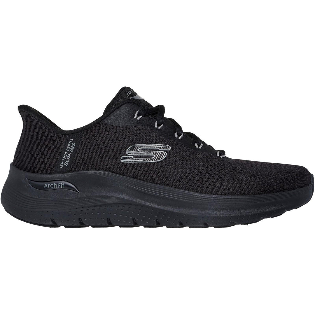 Men's Wide Fit Skechers 232712 Slip-ins Arch Fit 2.0 Lestur Trainers in Black - Image 2