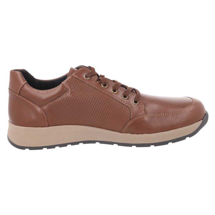 Men's Wide Fit DB Jerome Trainers in Black Leather - Image 9