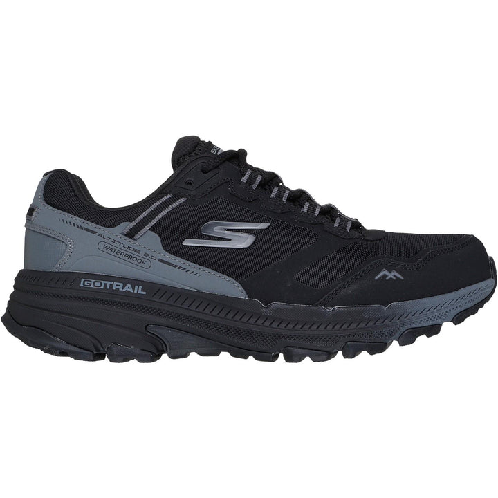 Women's Wide Fit Skechers 129526 Go Run Trail Altitude 2.0 Trainers in Black/Charcoal - Image 1