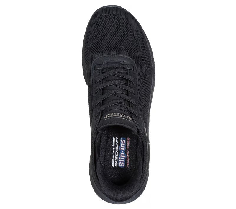 Women's Wide Fit Skechers 117497W Bobs Sport Squad Waves Trainers