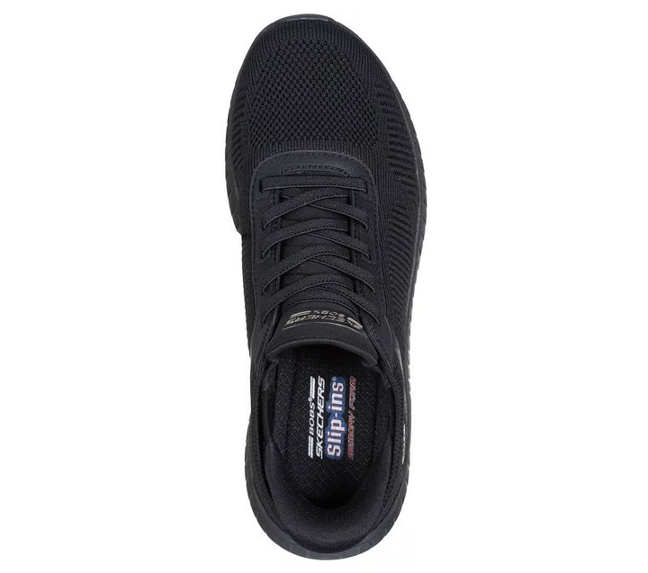 Women's Wide Fit Skechers 117497W Bobs Sport Squad Waves Trainers