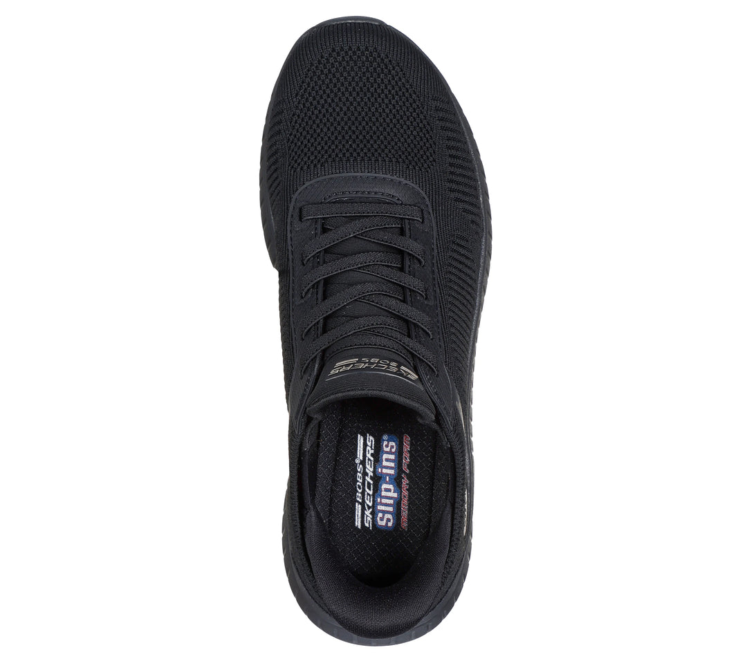 Women's Wide Fit Skechers 117497W Bobs Sport Squad Waves Trainers