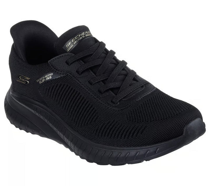Women's Wide Fit Skechers 117497W Bobs Sport Squad Waves Trainers