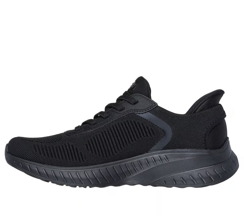 Women's Wide Fit Skechers 117497W Bobs Sport Squad Waves Trainers