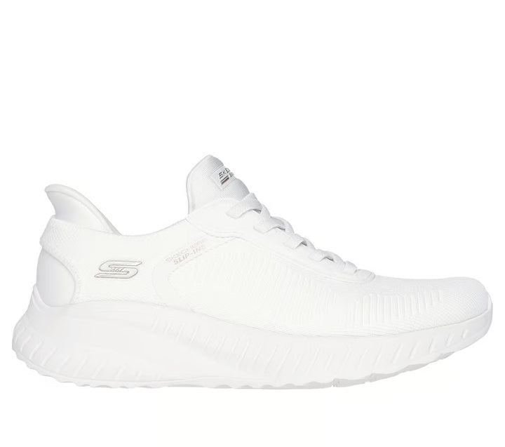 Women's Wide Fit Skechers 117497W Bobs Sport Squad Waves Trainers