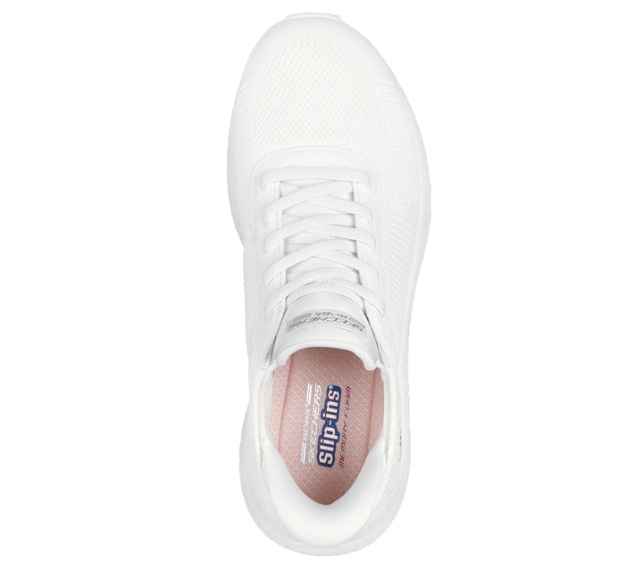 Women's Wide Fit Skechers 117497W Bobs Sport Squad Waves Trainers