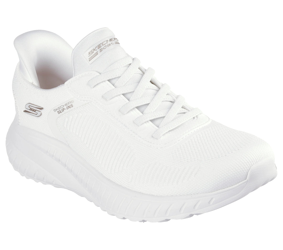 Women's Wide Fit Skechers 117497W Bobs Sport Squad Waves Trainers