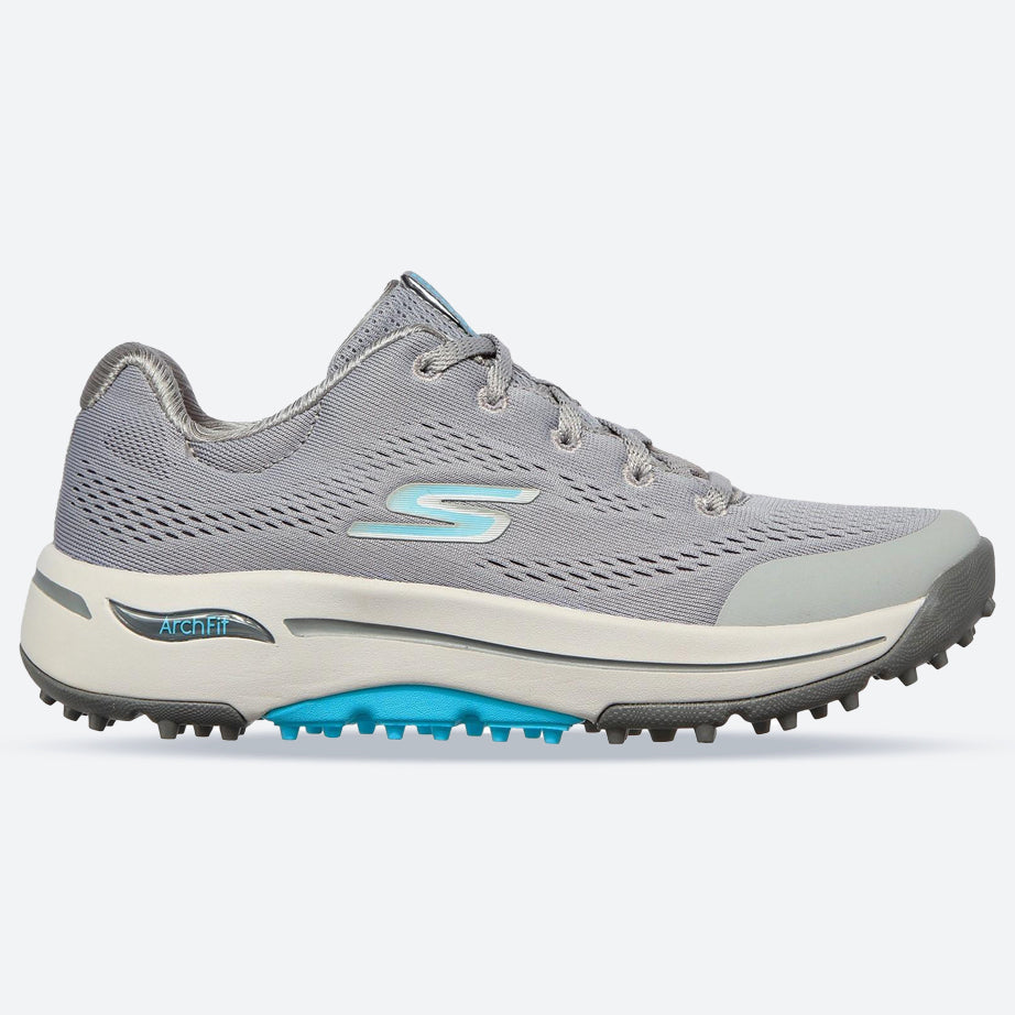 Women's Wide Fit Skechers 123006 Go Golf Arch Fit Sports Trainers in Navy/Pink - Image 11
