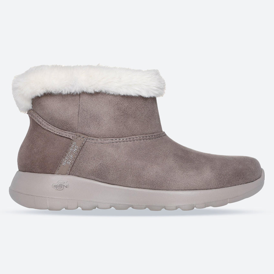 Women's Wide Fit Skechers 144800 Slip-ins On The Go Joy Cozy Dream Boots in Black - Image 12