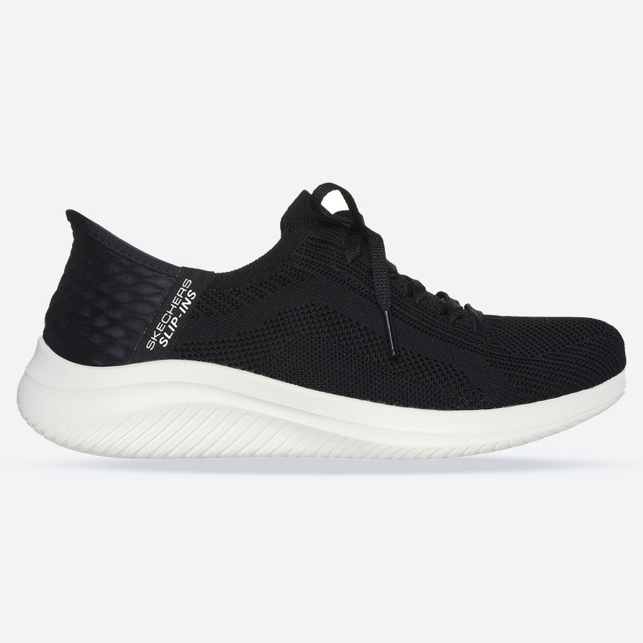 Women's Wide Fit Skechers Slip-ins 149710 Ultra Flex Brilliant Path Trainers in Black - Image 1