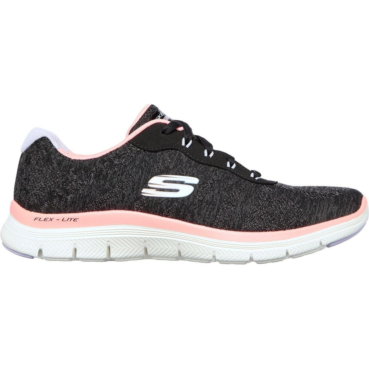 Skechers 149570 Wide Flex Appeal 4.0 Fresh Move Trainers Black Coral-1
