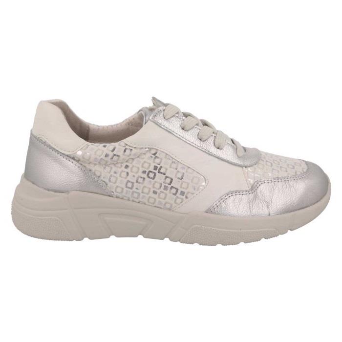Women's Wide Fit DB Lauren Trainers in Navy / Silver / Leather / Multi - Image 7