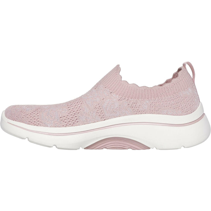 Women's Wide Fit Skechers 125329 Go Walk Arch Fit 2.0 Rosa Linda Trainers in Mauve - Image 1