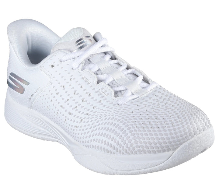 Womens Wide Fit Skechers 172101C Trainers in White/Navy Pink - Image 1