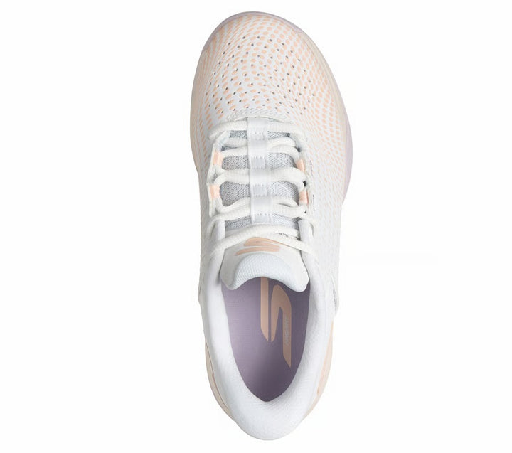 Womens Wide Fit Skechers 172101C Trainers in White/Navy Pink - Image 1