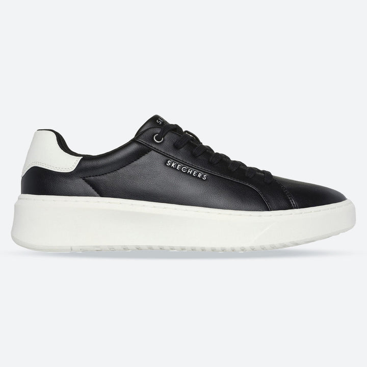 Women's Wide Fit Skechers 183175 Court Break Suit Sneakers in Black - Image 1