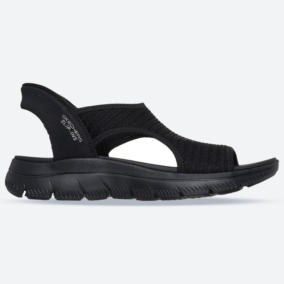 Women's Wide Fit Skechers 119519 Slip-ins Summits Sweetly Evolved Sandals in Black - Image 1