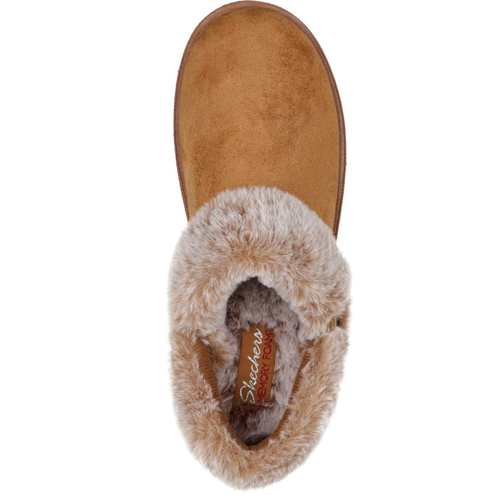 Women's Wide Fit Skechers Cozy 167219 Campfire Fresh Toast Slippers