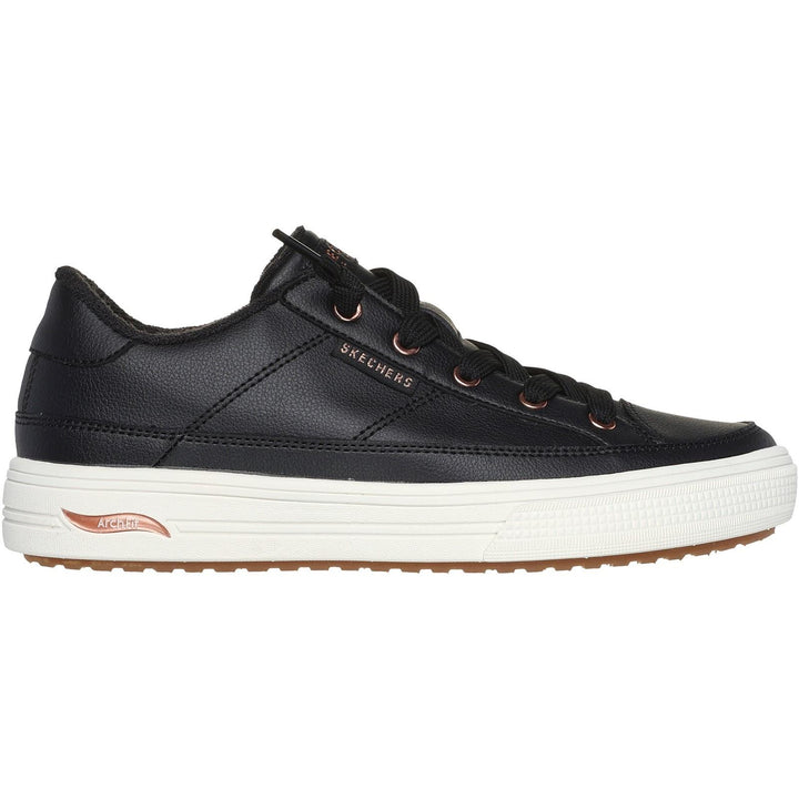 Women's Wide Fit Skechers 177189 Arch Fit Arcade On My Way Trainers in Black - Image 1