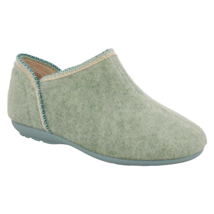 Women's Wide Fit DB Reedmace Ankle Slippers in Lilac Felt - Image 9
