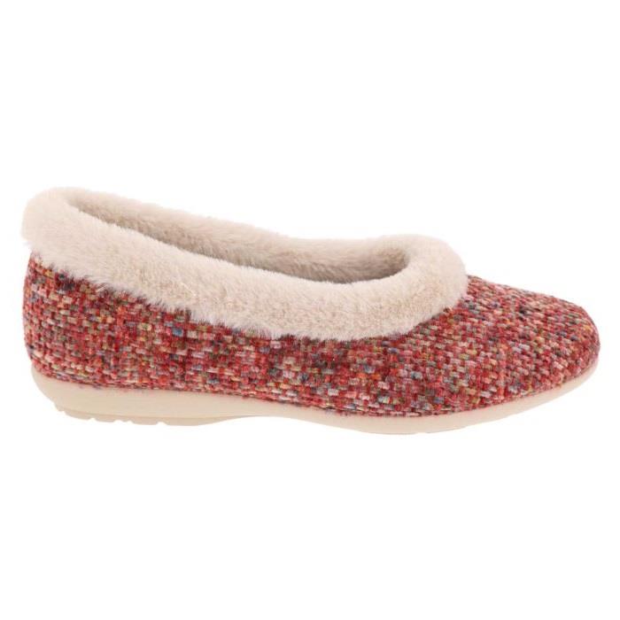 Women's Wide Fit DB Robyn Slippers in Rose Multi Textile - Image 2