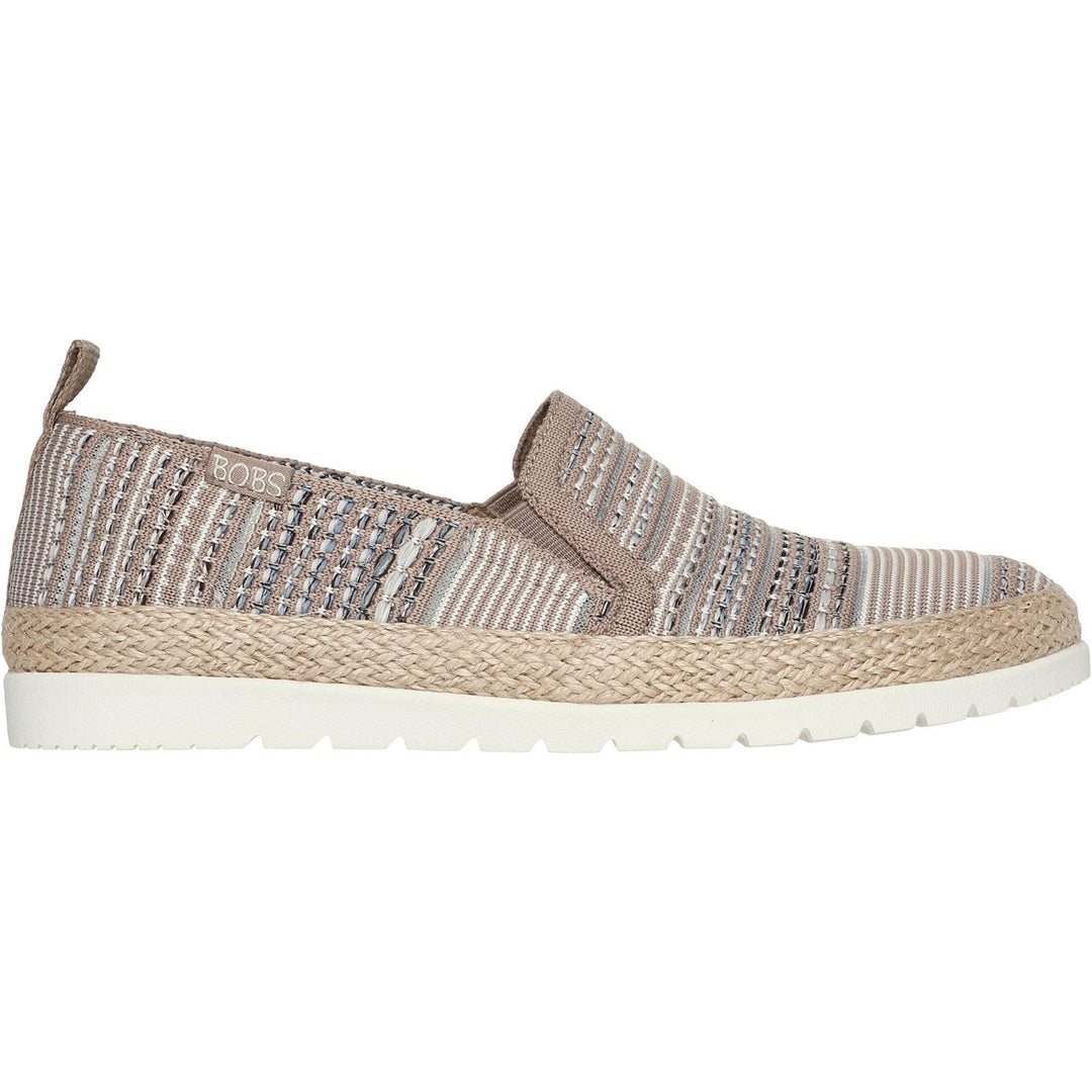 Women's Wide Fit Skechers 113982 Bobs Flexpadrille 3.0 Island Muse Espadrille Slippers