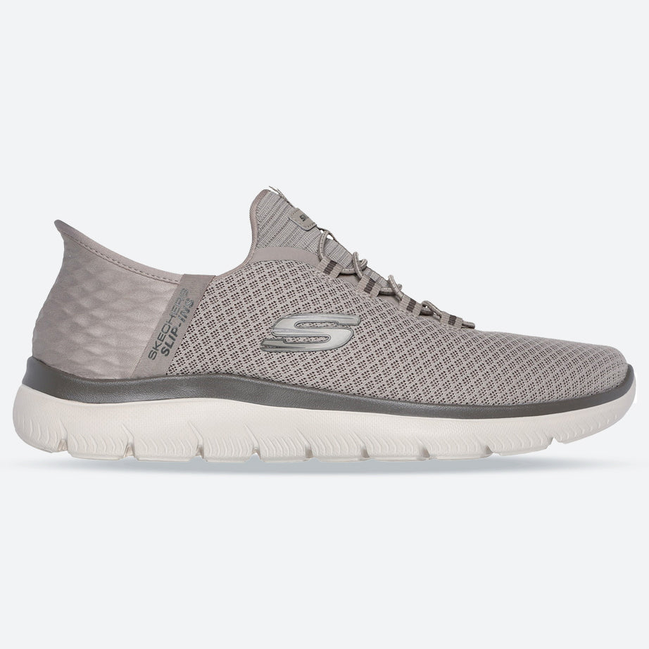 Men's Wide Fit Skechers Slip-ins 232457 Summits High Range Trainers in Taupe - Image 13