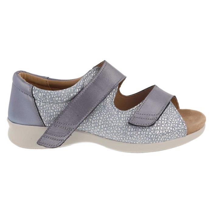 Women's Wide Fit DB Bugle Sandals in Sky Blue Multi Leather - Image 2