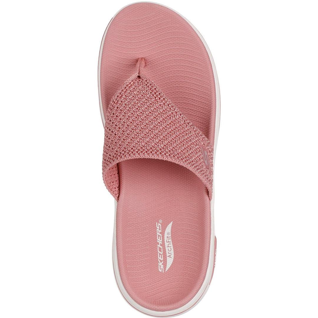 Women's Wide Fit Skechers 140861 Carrie Go Walk Arch Fit 2.0 Sandals in Black - Image 10