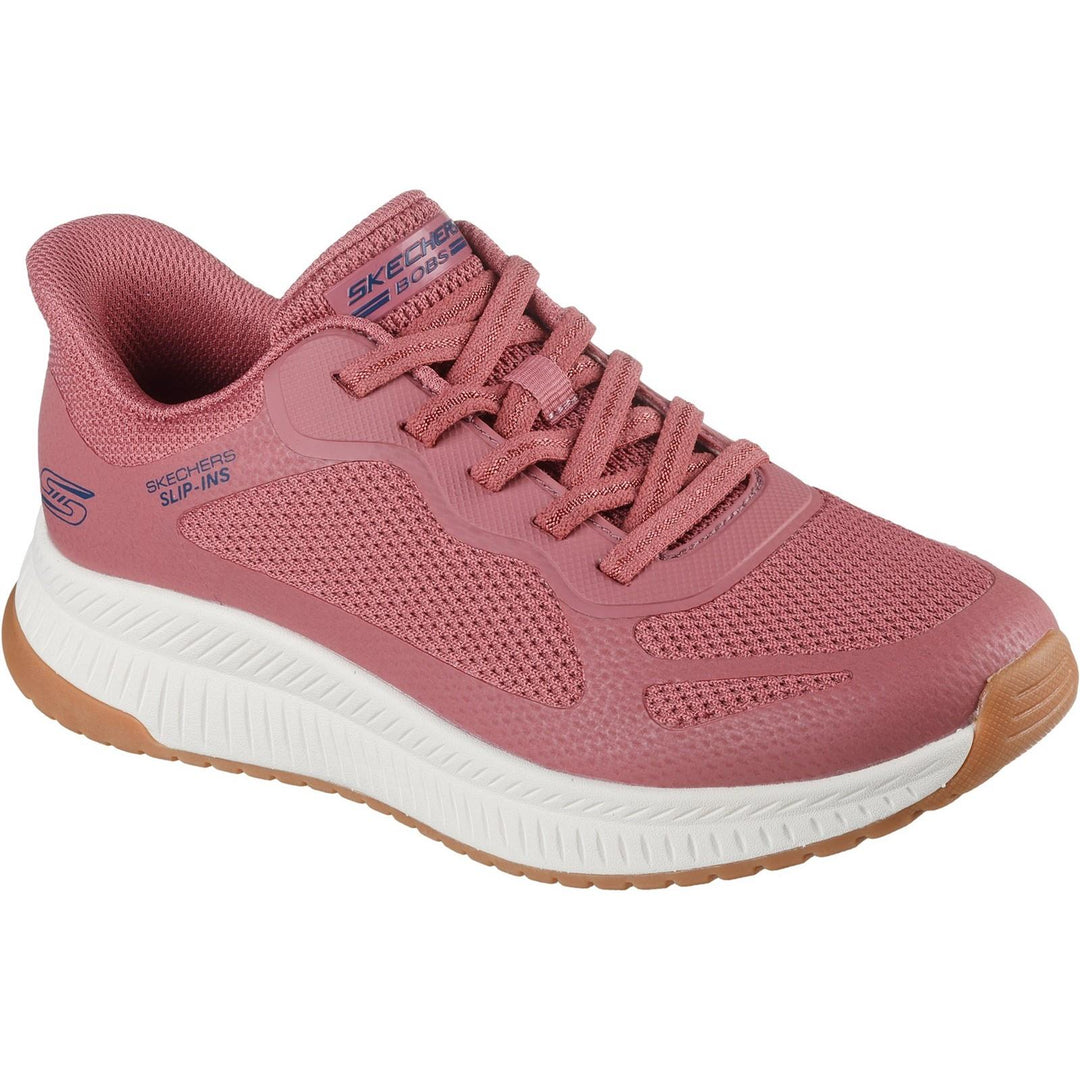 Women's Wide Fit Skechers 117624 Slip-ins Bobs Squad 4 Staple Look Trainers in Navy - Image 8