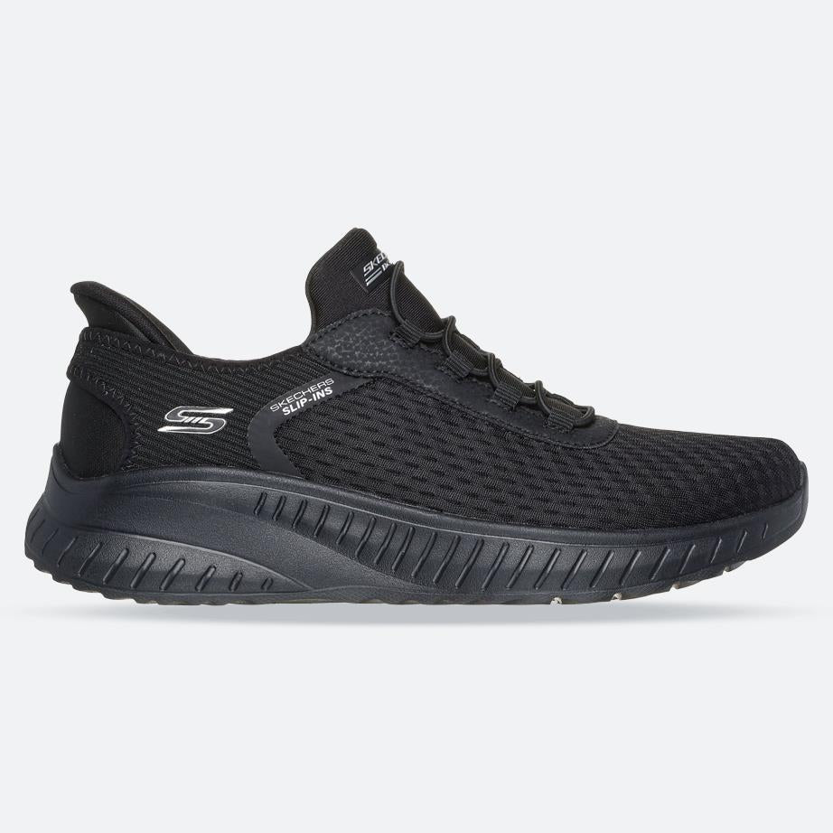 Women's Wide Fit Skechers 117504 Slip-ins Bobs Sport Squad Chaos In Color Trainers