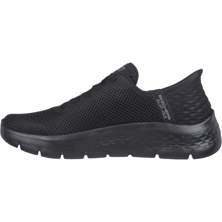 Women's Wide Fit Skechers 124836 Go Walk Flex Grand Entry Trainers in Black - Image 1