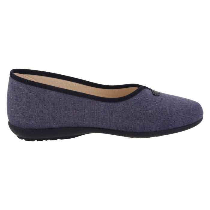 Women's Wide Fit DB Isobelle Canvas Shoes in Beige Canvas - Image 1