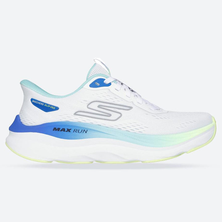 Women's Wide Fit Skechers 129200 Slip-ins Max Run Trainers in White/Multi - Image 1