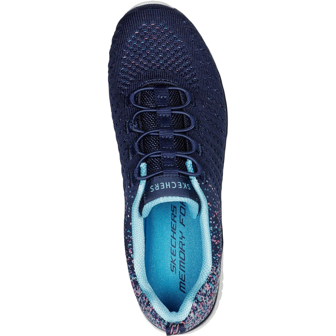 Women's Wide Fit Skechers 104411 Virtue Slip On Shoes in Black/Pink - Image 9