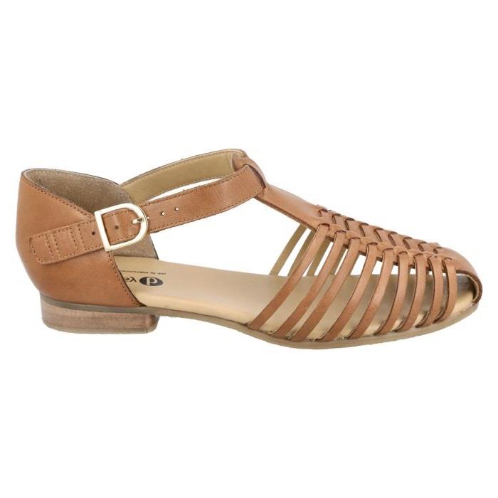 Women's Wide Fit DB Bella Sandals in Black Leather - Image 1
