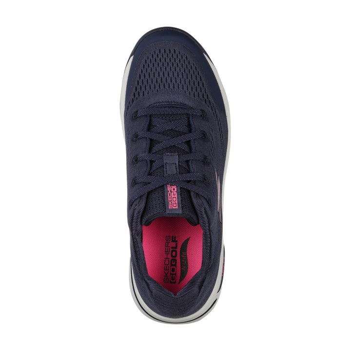 Women's Wide Fit Skechers 123006 Go Golf Arch Fit Sports Trainers in Navy/Pink - Image 1