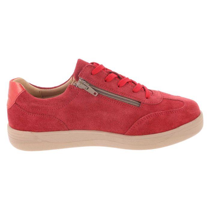 Women's Wide Fit DB Hannah Lace Up Trainers in Black Suede - Image 1