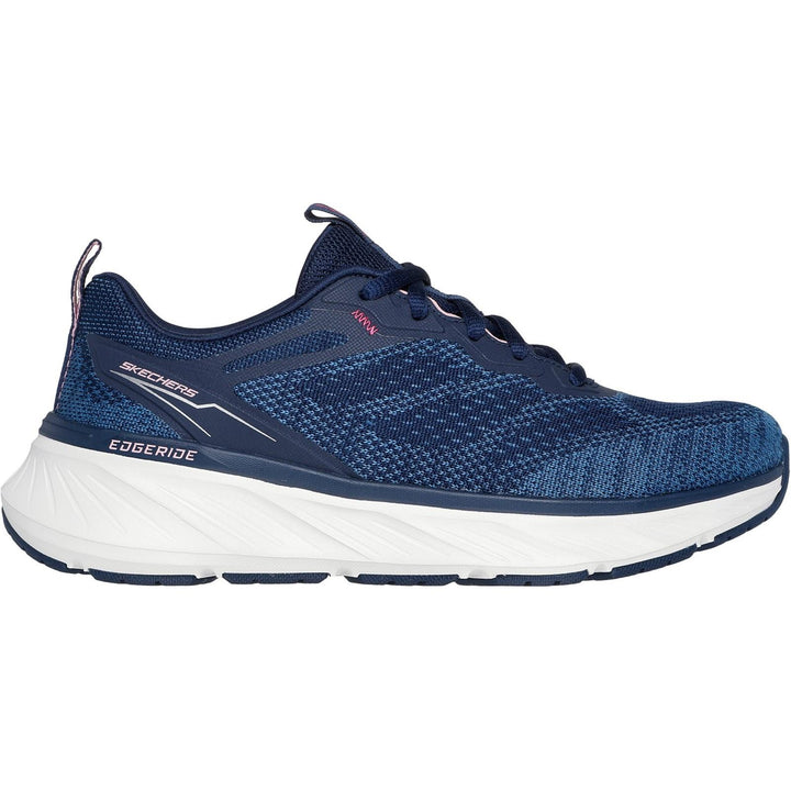 Women's Relaxed Fit Skechers 150471 Edgeride Power Flow Trainers in Black/Lavender - Image 1