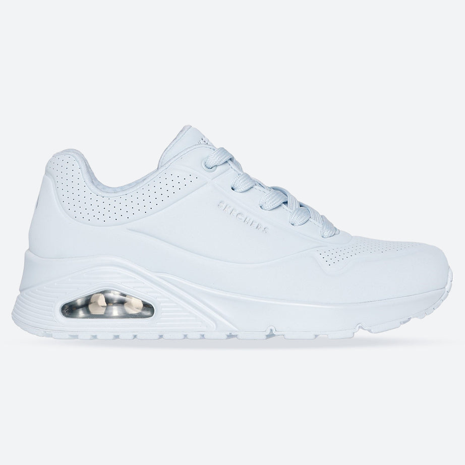 Zapatillas de deporte Skechers 73690 Uno - Stand On Air para mujer, de corte ancho, para caminar y andar por la calle, color blanco roto